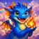 A vibrant, cartoon-style cat avatar with big eyes and a friendly smile in bright colors, suitable for a profile picture.