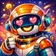 Colorful geometric avatar with abstract shapes and patterns